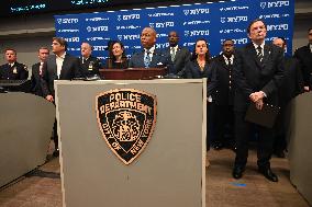 NYPD Press Conference On High Holy Days At One Police Plaza Joint Operations Center In Manhattan New York