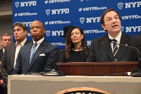 NYPD Press Conference On High Holy Days At One Police Plaza Joint Operations Center In Manhattan New York