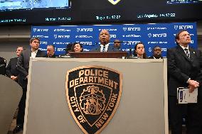 NYPD Press Conference On High Holy Days At One Police Plaza Joint Operations Center In Manhattan New York