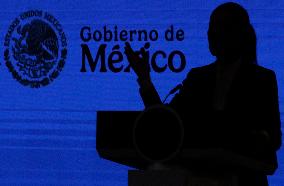 Claudia Sheinbaum, President Of Mexico, Holds Her First Morning Conference At The National Palace In Mexico City