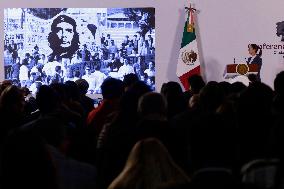 Claudia Sheinbaum, President Of Mexico, Holds Her First Morning Conference At The National Palace In Mexico City