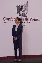 Claudia Sheinbaum, President Of Mexico, Holds Her First Morning Conference At The National Palace In Mexico City