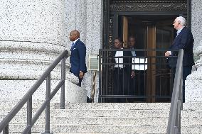 Mayor Of New York City Eric Adams Departs Courthouse Following Court Appearance In Manhattan New York