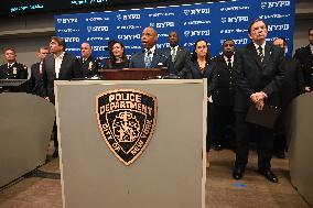 NYPD Press Conference On High Holy Days At One Police Plaza Joint Operations Center In Manhattan New York