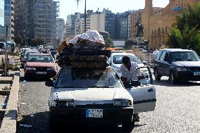 Thousands Sleep Outdoors In Beirut Flee As Israeli Strikes