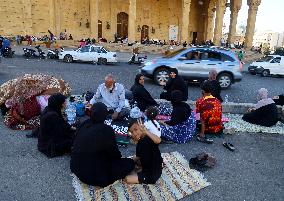 Thousands Sleep Outdoors In Beirut Flee As Israeli Strikes