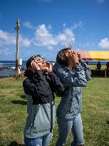 Solar Eclipse Creates Ring Of Fire - Easter Island