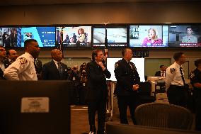 Interim New York City Police Commissioner Thomas Donlon And Mayor Of New York City Eric Adams Receive Briefing On 2024 High Holy