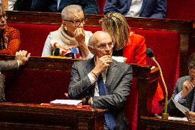 Session Of Questions To The French Government At The National Assembly, In Paris