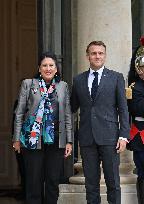 French President Meets Georgian President - Paris