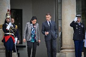 President Macron Welcomes King Of Cambodia - Paris