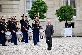 President Macron Welcomes King Of Cambodia - Paris