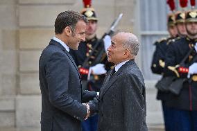 President Macron Welcomes King Of Cambodia - Paris