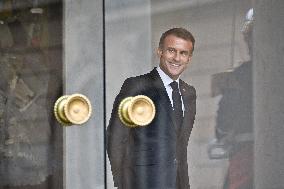 President Macron At The Elysee Palace - Paris