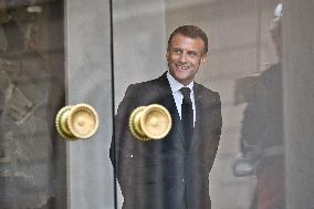 President Macron At The Elysee Palace - Paris