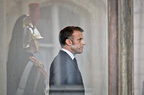 President Macron At The Elysee Palace - Paris