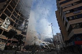 Nine Killed In Israeli Air Strike On Central Beirut