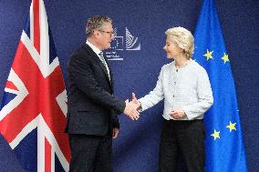 Keir Starmer And Ursula Von Der Leyen Meeting - Brussels