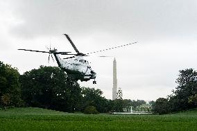 President Joe Biden departs the White House