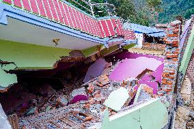 Salamdo River Flooding Damaged Homes In Patikharka Of Kavrepalanchok District, Nepal.