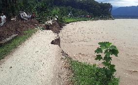 Laltong Village- Water Level Rise In Teesta River