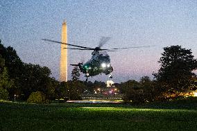 President Joe Biden returns to the White House