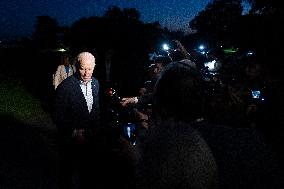 President Joe Biden returns to the White House