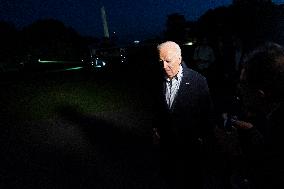 President Joe Biden returns to the White House