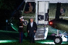 President Joe Biden returns to the White House