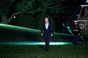 President Joe Biden returns to the White House