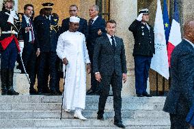 Chad's President Idriss Deby At The Elysee - Paris