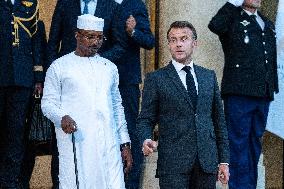 Chad's President Idriss Deby At The Elysee - Paris