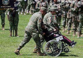 Claudia Sheinbaum, President Of Mexico, Leads Salute Ceremony For Armed Forces And National Guard