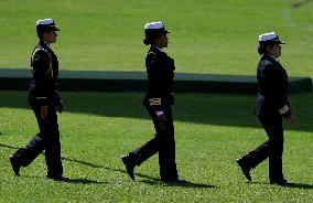 Claudia Sheinbaum, President Of Mexico, Leads Salute Ceremony For Armed Forces And National Guard