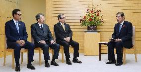 Japan PM Ishiba holds talks with business leaders