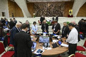 Pope Francis At The Synod of Bishops - Vatican