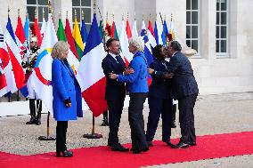 Francois Legault and wife are welcomed to the Francophonie Summit