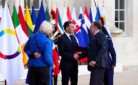 Francois Legault and wife are welcomed to the Francophonie Summit