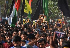 Anti Israel Protest In Kashmir