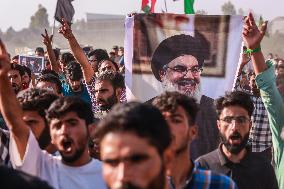 Anti Israel Protest In Kashmir