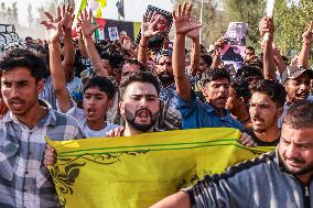 Anti Israel Protest In Kashmir