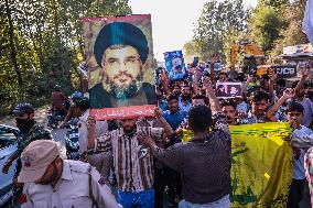 Anti Israel Protest In Kashmir