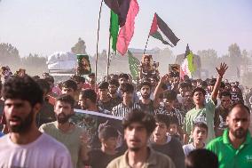 Anti Israel Protest In Kashmir