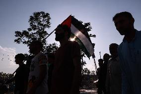 Anti Israel Protest In Kashmir