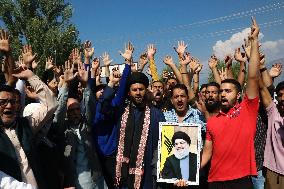 Protests In Kashmir After Hezbollah Leader Hassan Nasrallah Killed