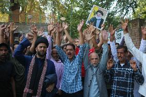 Protests In Kashmir After Hezbollah Leader Hassan Nasrallah Killed