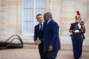 Emmanuel Macron Welcomes Congo's President Félix Tshisekedi At The Elysée Palace