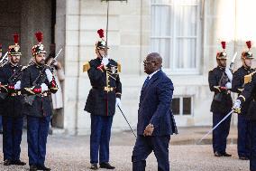 Emmanuel Macron Welcomes Congo's President Félix Tshisekedi At The Elysée Palace