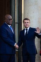 Emmanuel Macron Welcomes Congo's President Félix Tshisekedi At The Elysée Palace