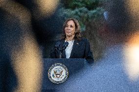 Kamala Harris Holds Campaign Rally At Ripon College In Ripon, Wisconsin.